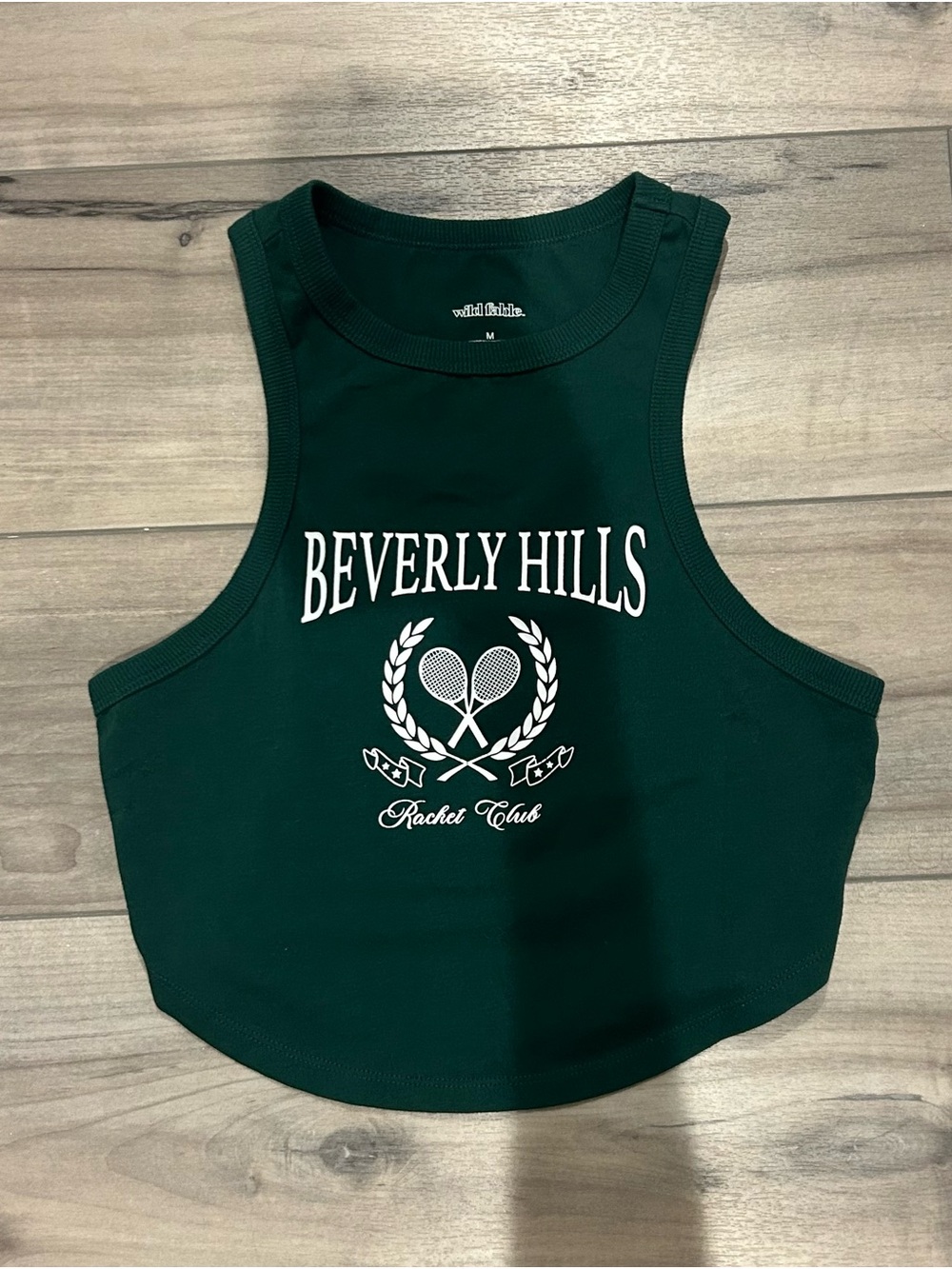 Wild Fable Dark Green Beverly Hills Graphic Cropped Tank